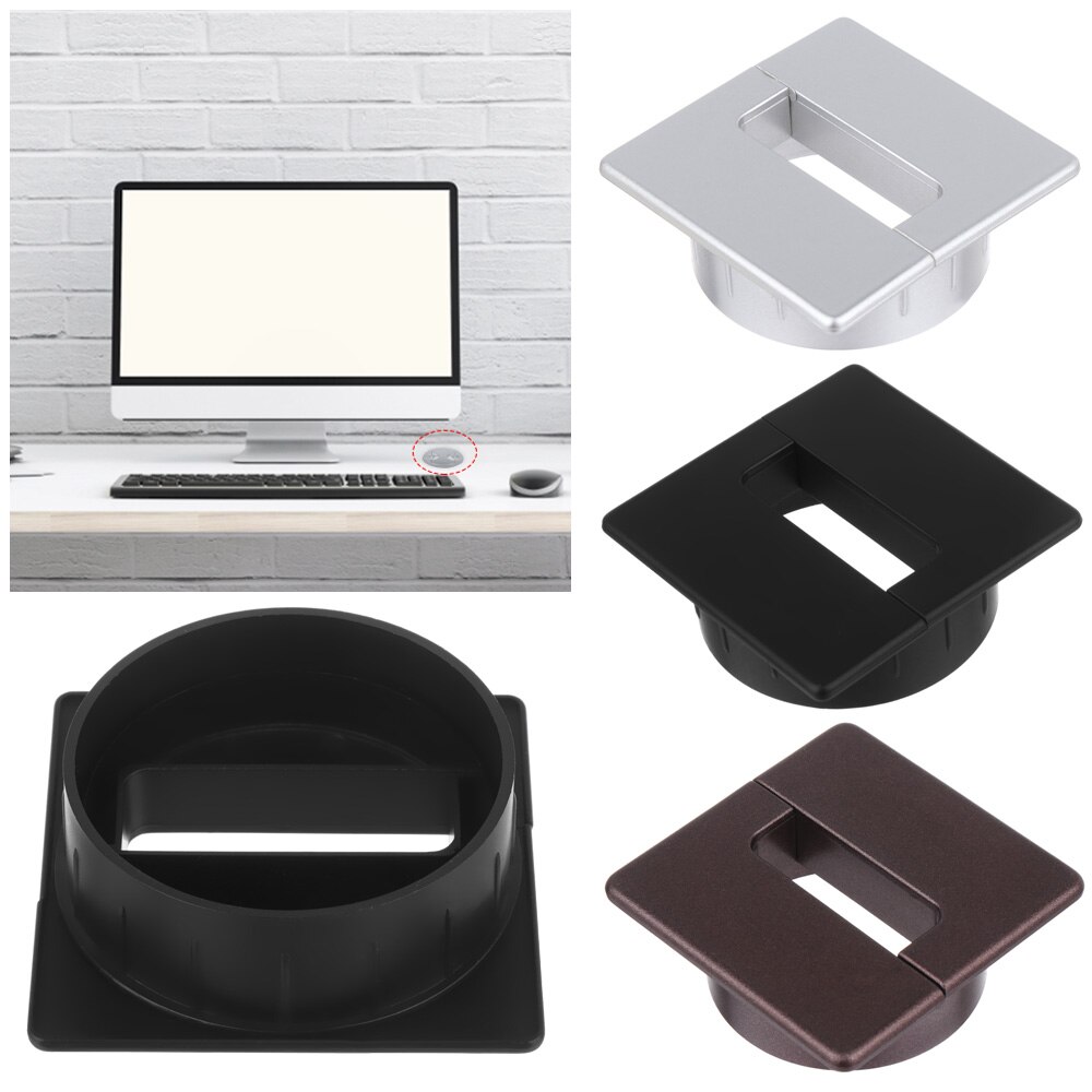 60/65/80mm Wire Hole Cover Computer Grommet Desk Table Cable Fastener Line Box Cable Clamp Buckle Line Tidy Storage Hardware