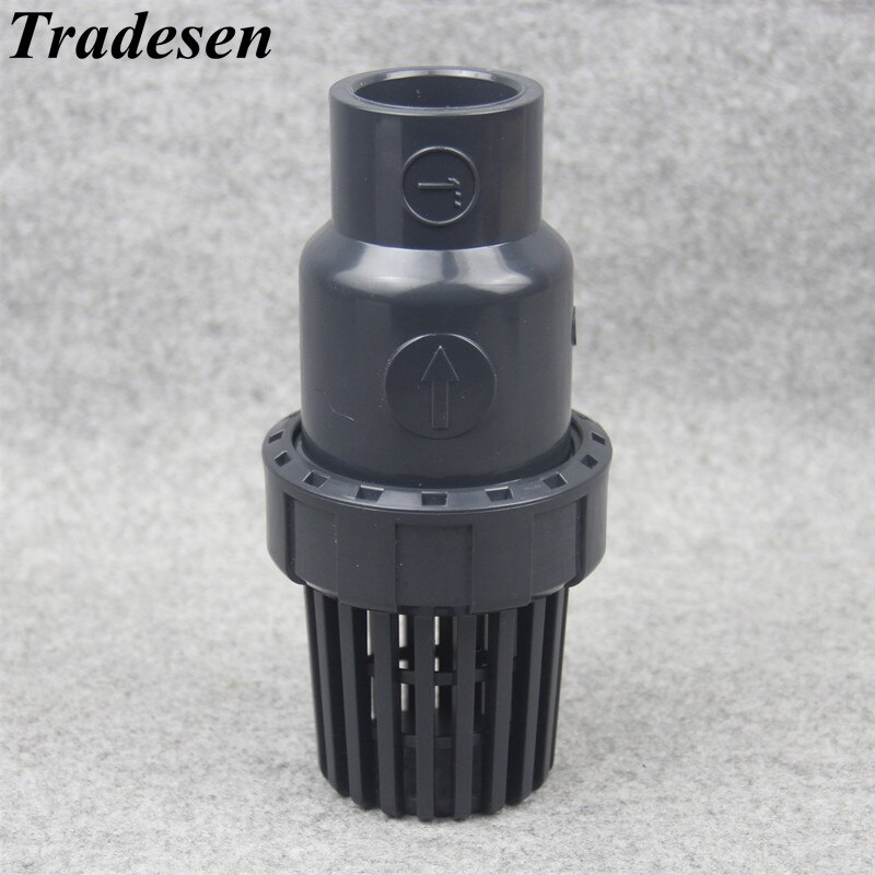 UPVC ANSI SCH80 I.D 1/2"-2" water filter water pump water inlet outlet filter PVC Check Valve With Filter Aquarium Fittings