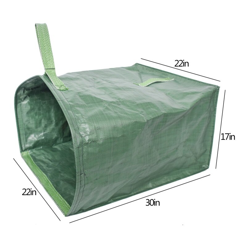 Grote Capaciteit Outdoor Tuin Opbergtas Heavy Duty Leaf Bag Duurzaam Herbruikbare Afval Tas Donkergroen