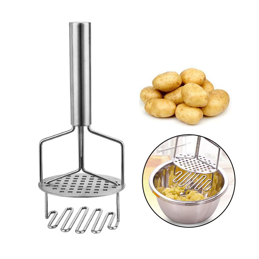 Style Stainless Steel Potato Masher / Pusher Smooth Mashed Potatoes Fruit Vegetable Tools Press Crusher