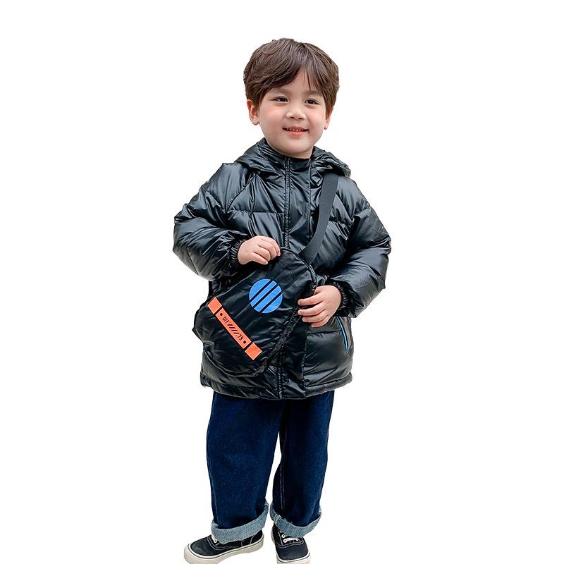 Chaqueta gruesa de plumón de pato para niño y niña, abrigo de plumón de pato blanco, Parka con cremallera, ropa de invierno,