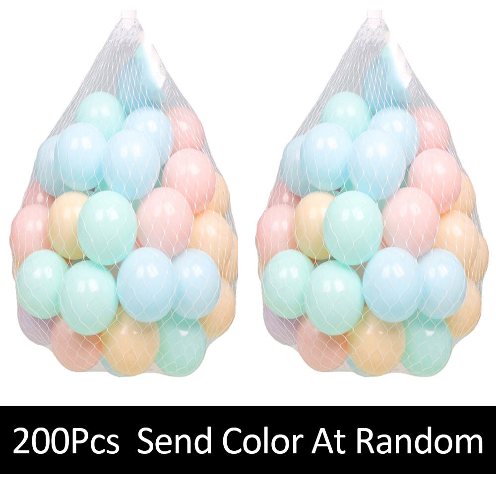 100/200 Pcs Ocean Ball Pit Baby Kid Bath Swim Toy Children Water Pool Beach Ball Soft Plastic Toys Newborn Photography Prop: WJ3251H 200PCS