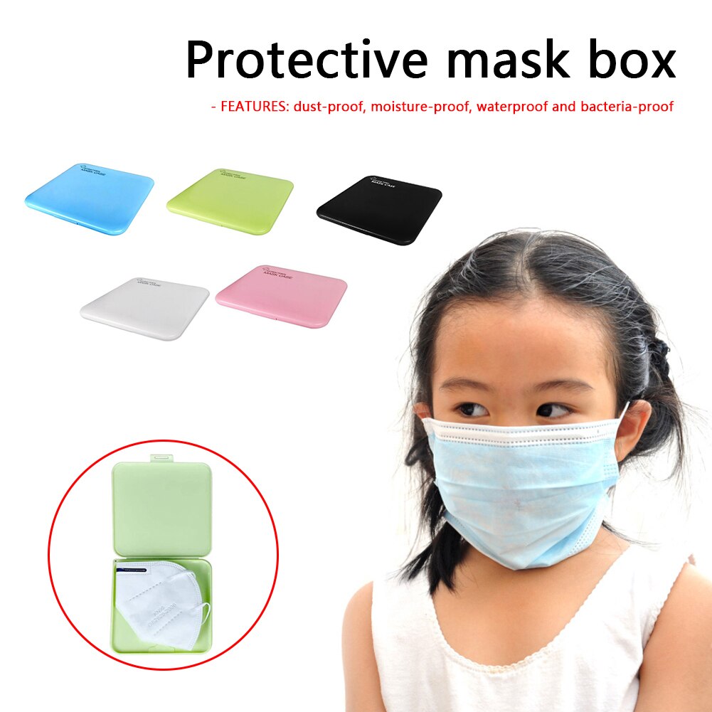 1pcs Mask Storage Box PP Silver Ion Disinfection Portable Mask Holder Organizer Face Masks Container Dustproof Mask Case