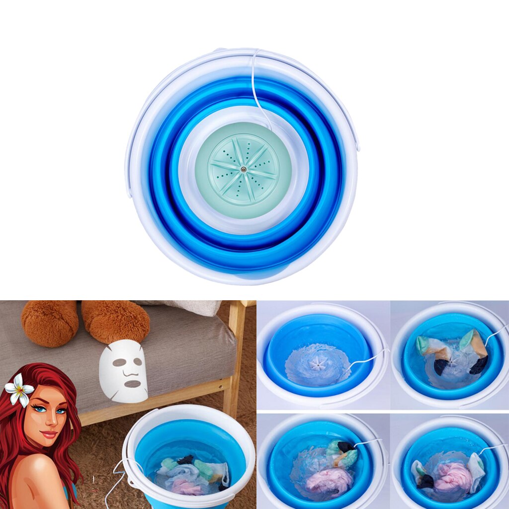 Mini Laundry Machine Folding Washing Machine Personal Rotating Ultrasonic Turbines