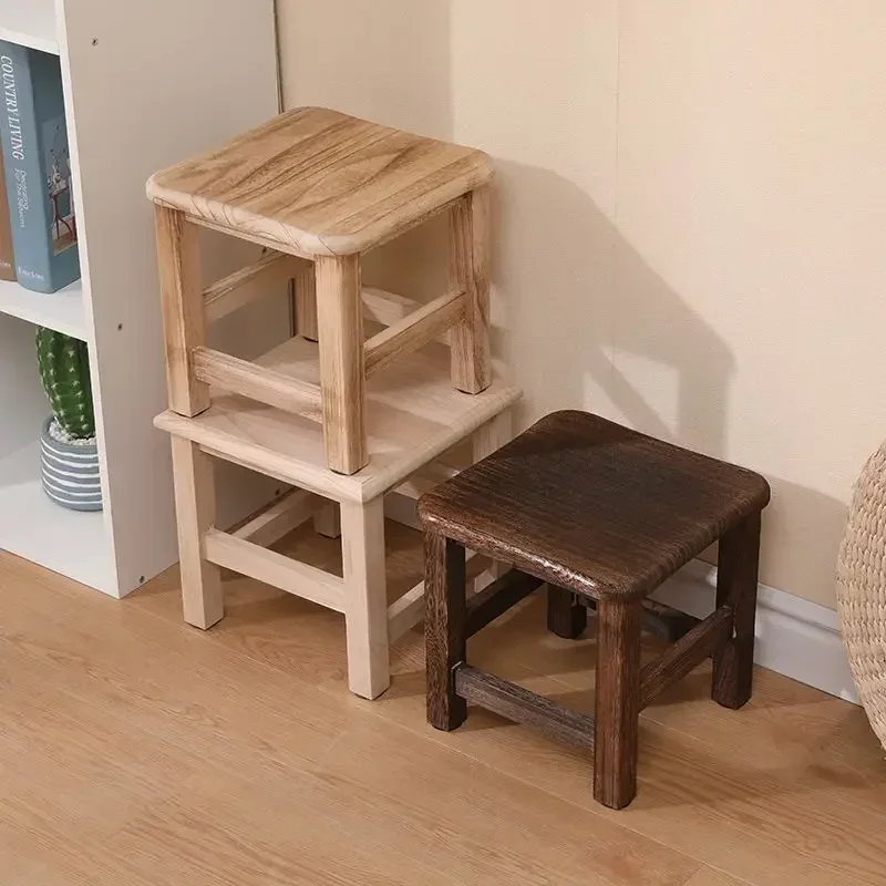 Massief houten hal Entree Verandering Schoenen Bank Bank Nachtkastje Lage tafel Ottomaanse kast Scandinavische opbergruimte Vierkante kruk met lade