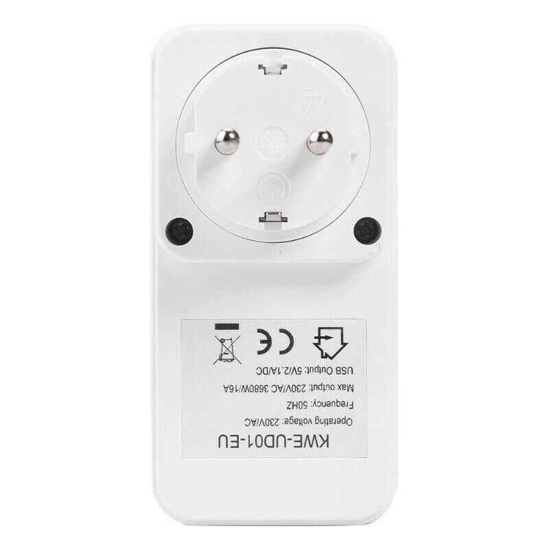 1-4pcs Dual USB Port Electronic Digital Timer Switch Smart Home Smart Life EU UK Plug Timer Outlet Programmable Timing Socket