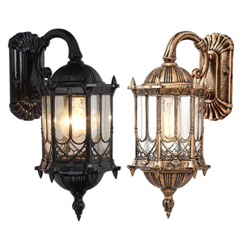 Traditional Classical Upside Down Light European Outdoor Waterproof Wall Lamp Balcony Aisle Patio Lantern