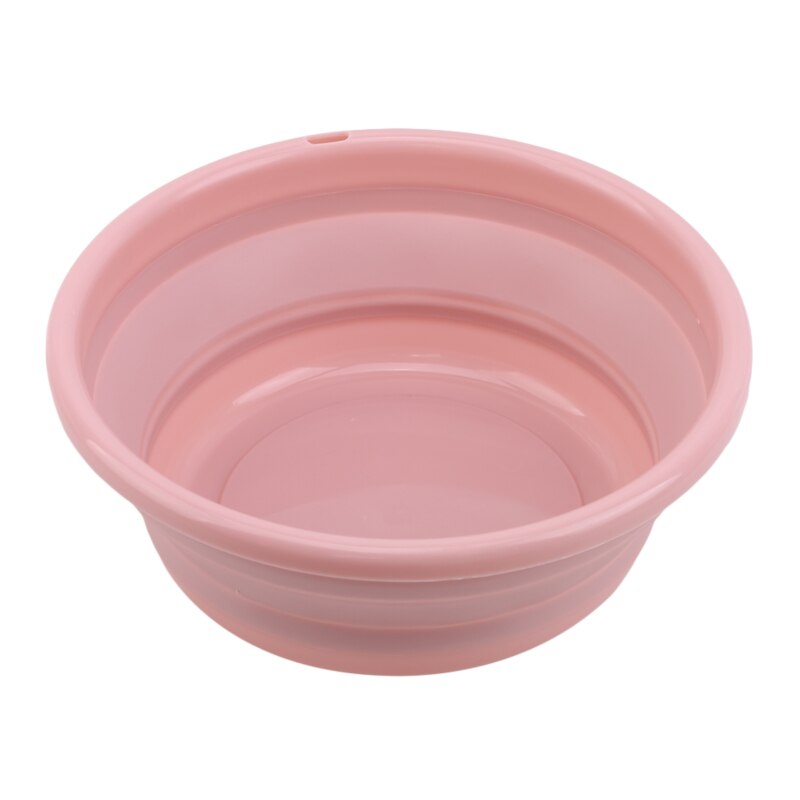 Portable Folding Bucket Camping Washbasin Basin Silicone Washbasin Collapsible Fishing Car Wash Bucket Cleaning Supplies: Pink M