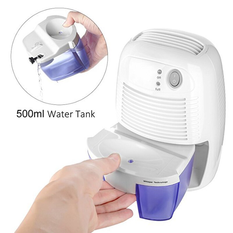 Mini desumidificador semicondutor para guarda-roupa, 500ml, desumidificador industrial à prova de umidade para casa