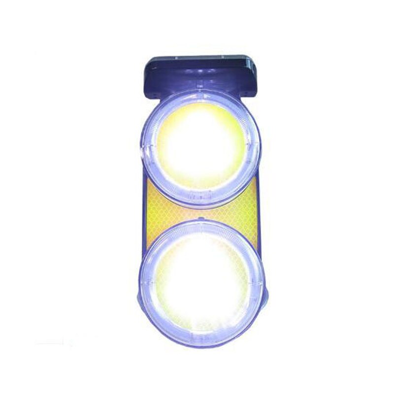 10pcs Yellow LED Solar Warning Cone Light, Strong Flashing or Sychronous Light