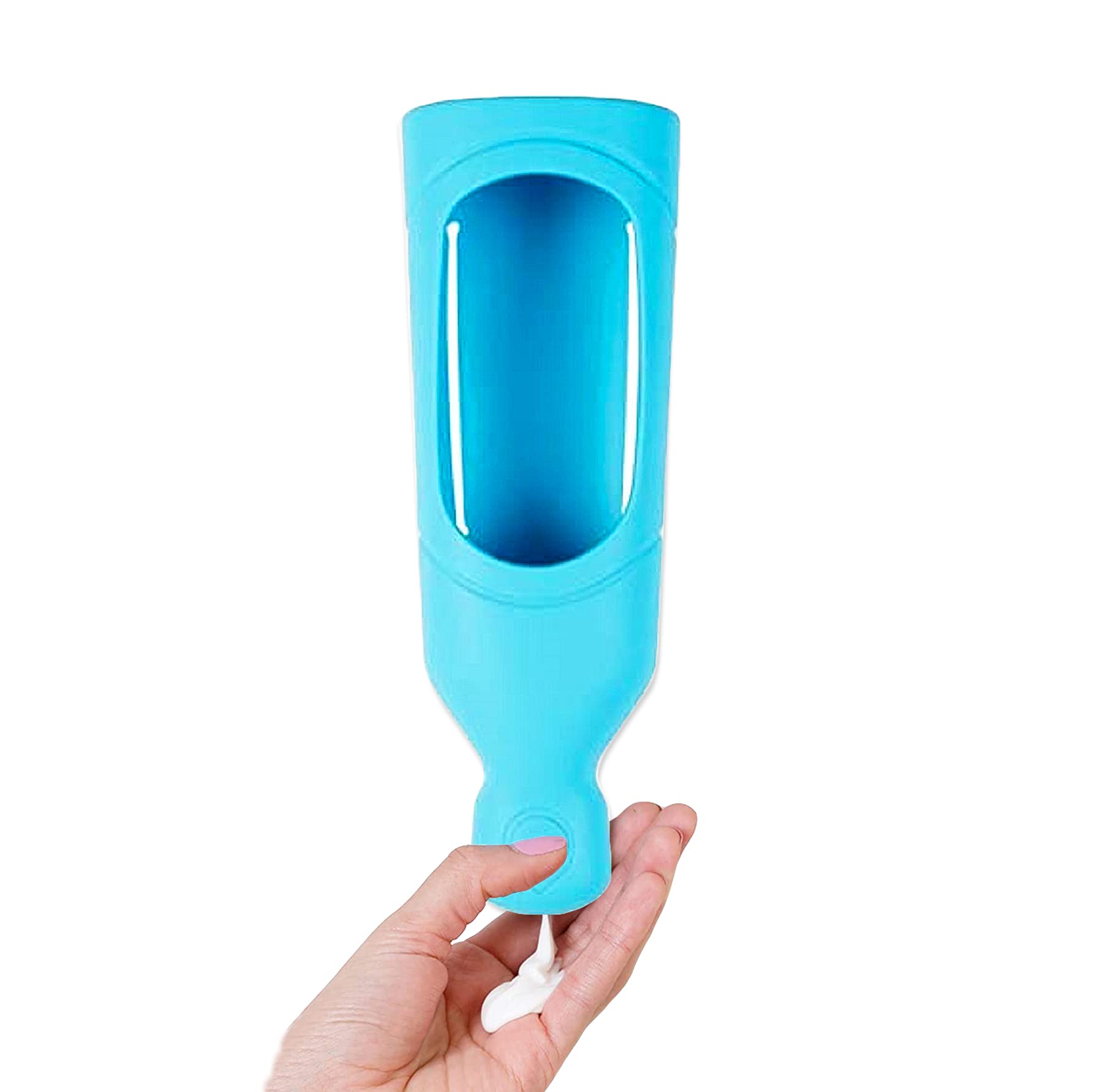 Shower Squeeze Dispenser Shampoo Squeeze Bottle Leak Proof Silicone Squeeze Dispenser Hook Silicone Soap Dispenser Leak Proof: blue
