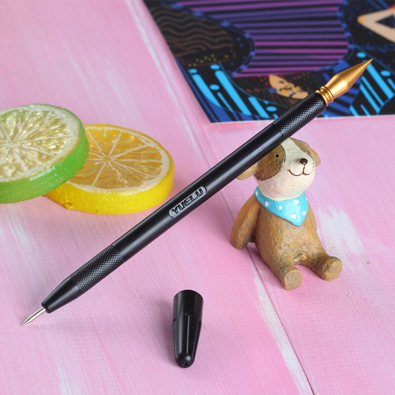 1 Pcs Children's Scratch Painting Scratch Pen City Night Scene Gold-plated Scratch Pen Scratch Tool Double-headed Dual-use