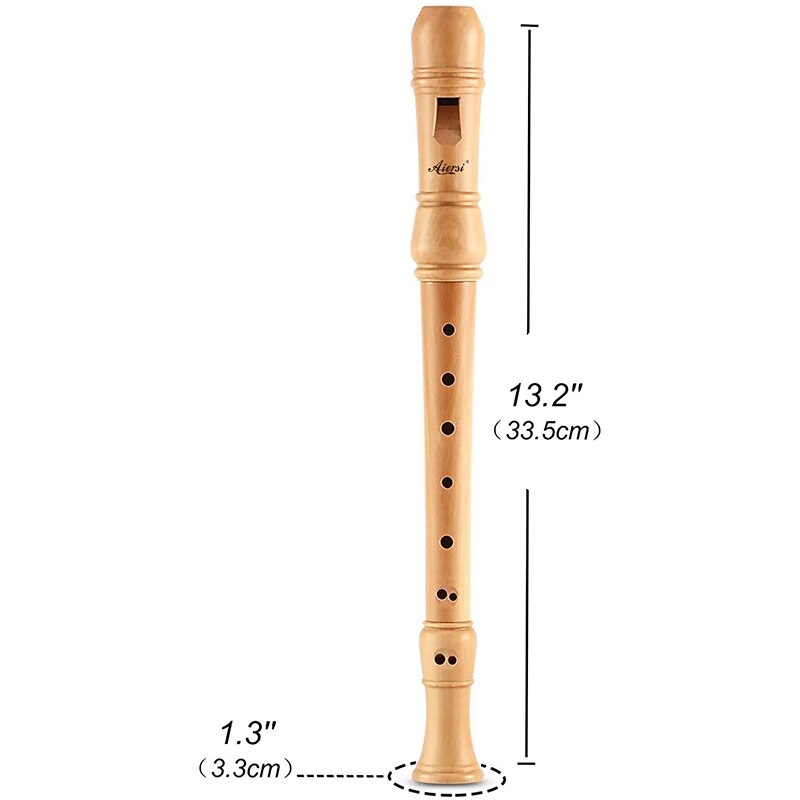 Aiersi Duitse Of Barokke Stijl Sopraanblokfluit Fluit 3 Stuk Maple Hout Professionele C Sleutel Blockflute Met Hard Case