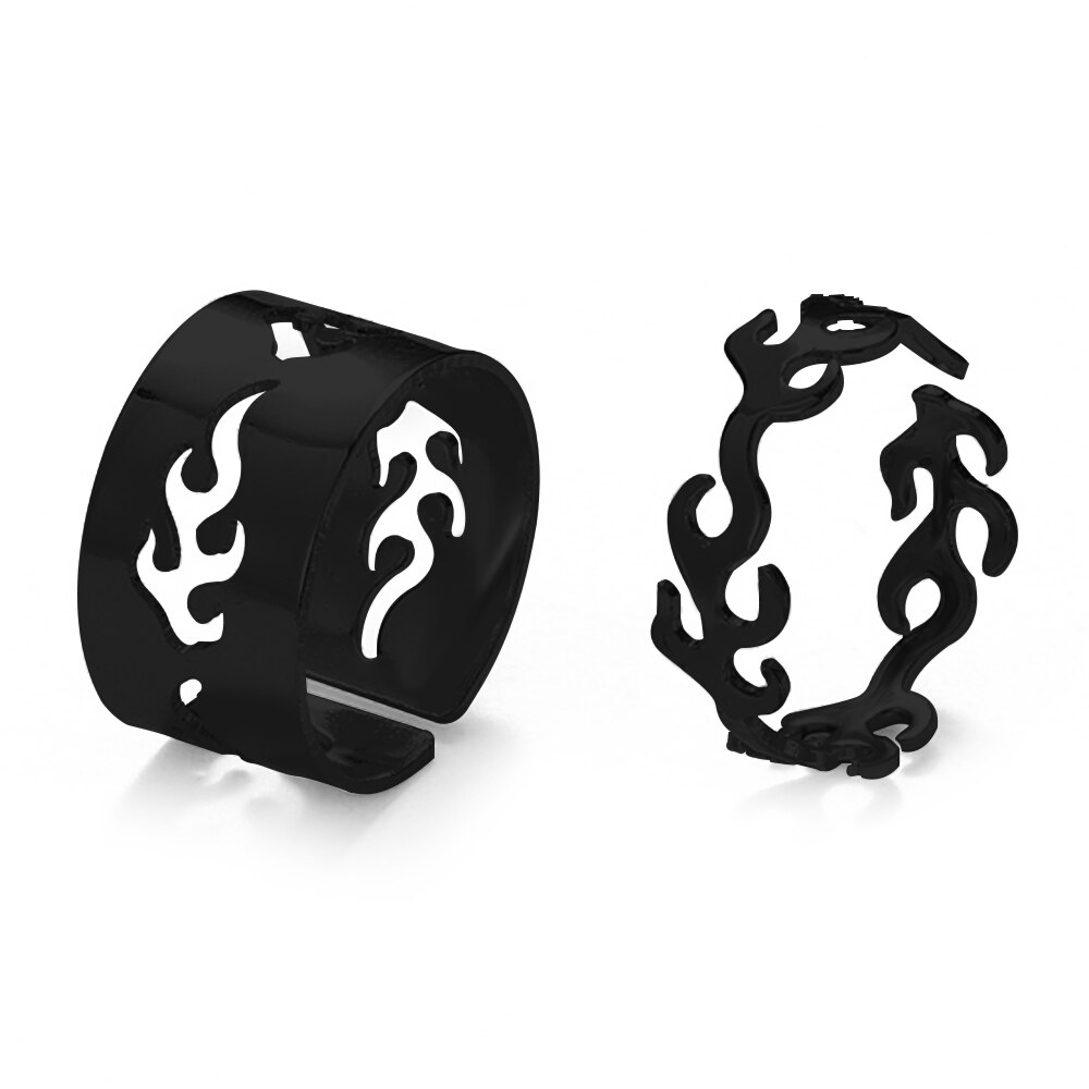 Ifmia Punk Vlam Vlinder Zwart Ringen Sieraden Vrouw Mode 2022 Geometrische Finger Ringen Voor Vrouwen Meisjes Bijoux Femme: IF3191379-03