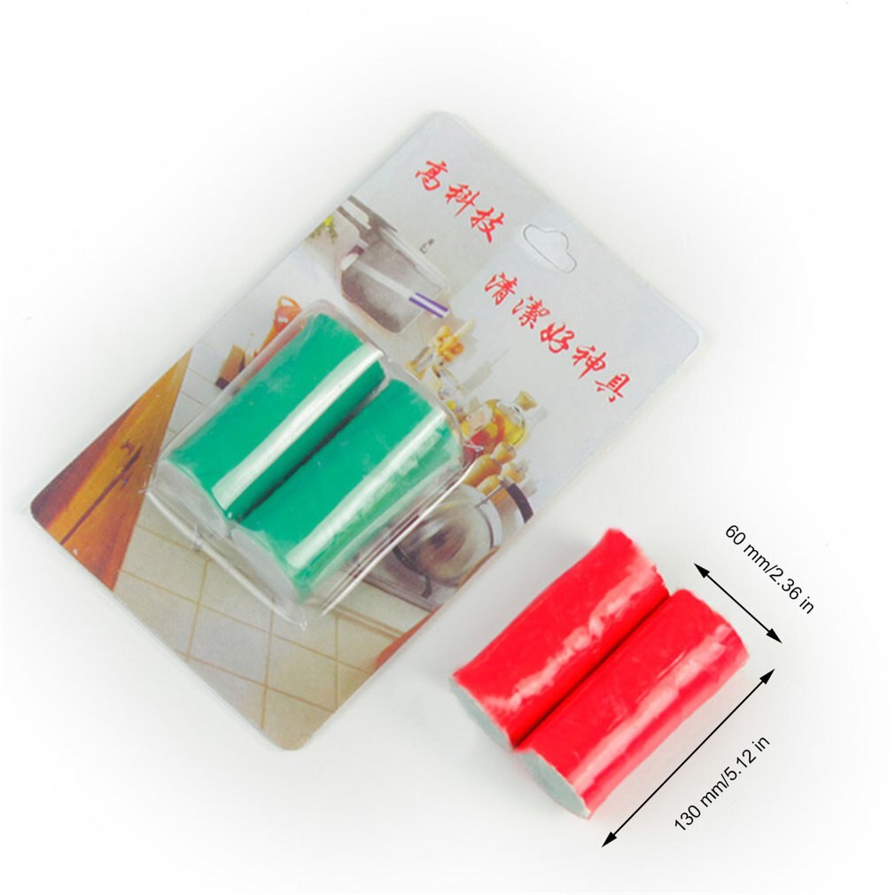 2pcs Stainless Steel Rod Magic Stick Rust Remover Cleaning Washing Brush Wipe Pot Metal Cleaning Tool