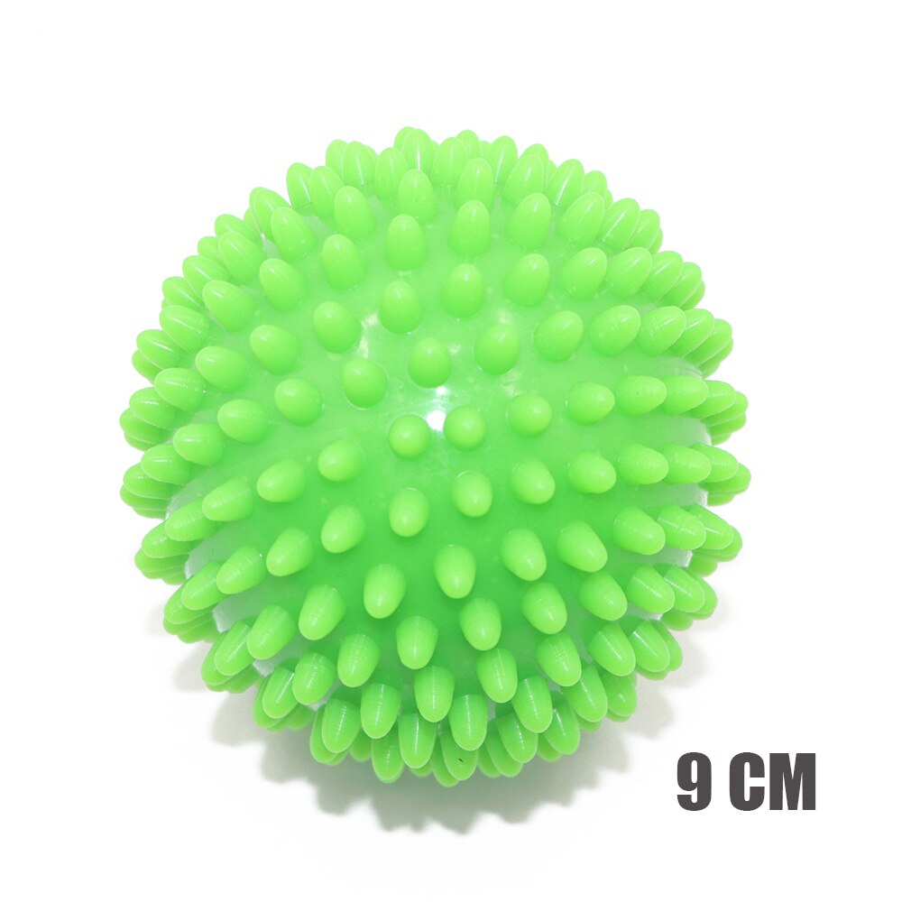 7.5cm/9cm 8 färger pvc massagebollar fitnessbollar muskelavslappningsapparat triggerpunkt fitnessutrustning bollar handfot relax: Grön
