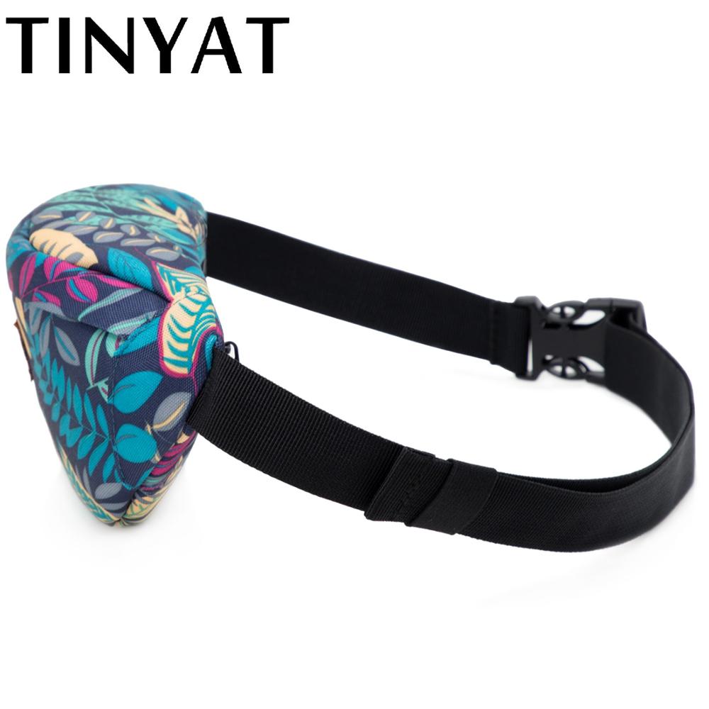 Tinyat Unisex Print Blad Taille Pack Tas Vrouwen Canvas Tas Riem Mode Ongedwongen Riem Pouch Vrouwelijke Reizen Banaan Tassen Mannen fanny