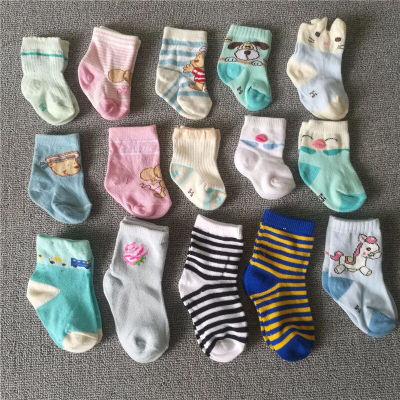 ! 10 Pairs Cute Baby Socks Summer Autumn Cotton Cute Non-slip Boys Girls Newborn Infant Bebe Cartoon Soft Floor Wear