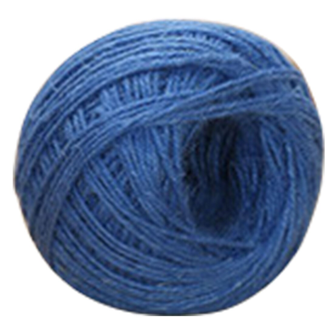 Fargerik naturlig brun jute hamptau hyssing snor diy skaft håndverkslampe 2 mmx 50m 1pc: Kongeblå