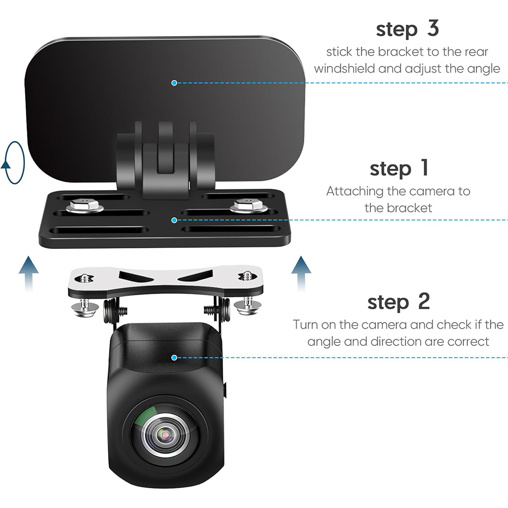 8/4/2 Stuks Universele Achteruitrijcamera Montagebeugel Dash Cam Spiegel Cam Backup Camera Mount Achteruitrijcamera houder Back Up Achteruitrijcamera