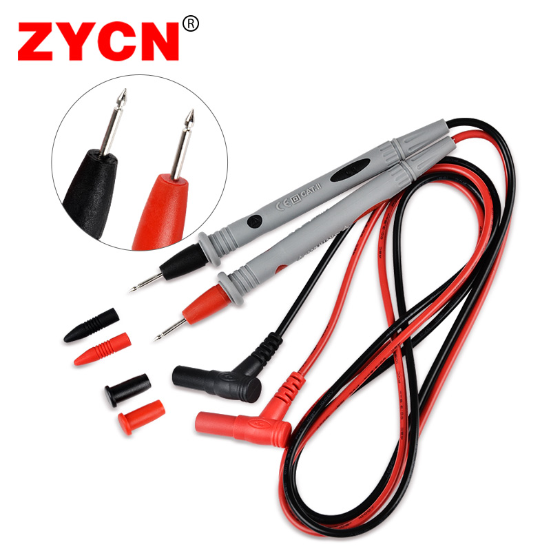 Zycn digital multimeter prober 1000v 20a multimeter kabel føletråd  p1502b multimeter testledninger nålespids universal sonde
