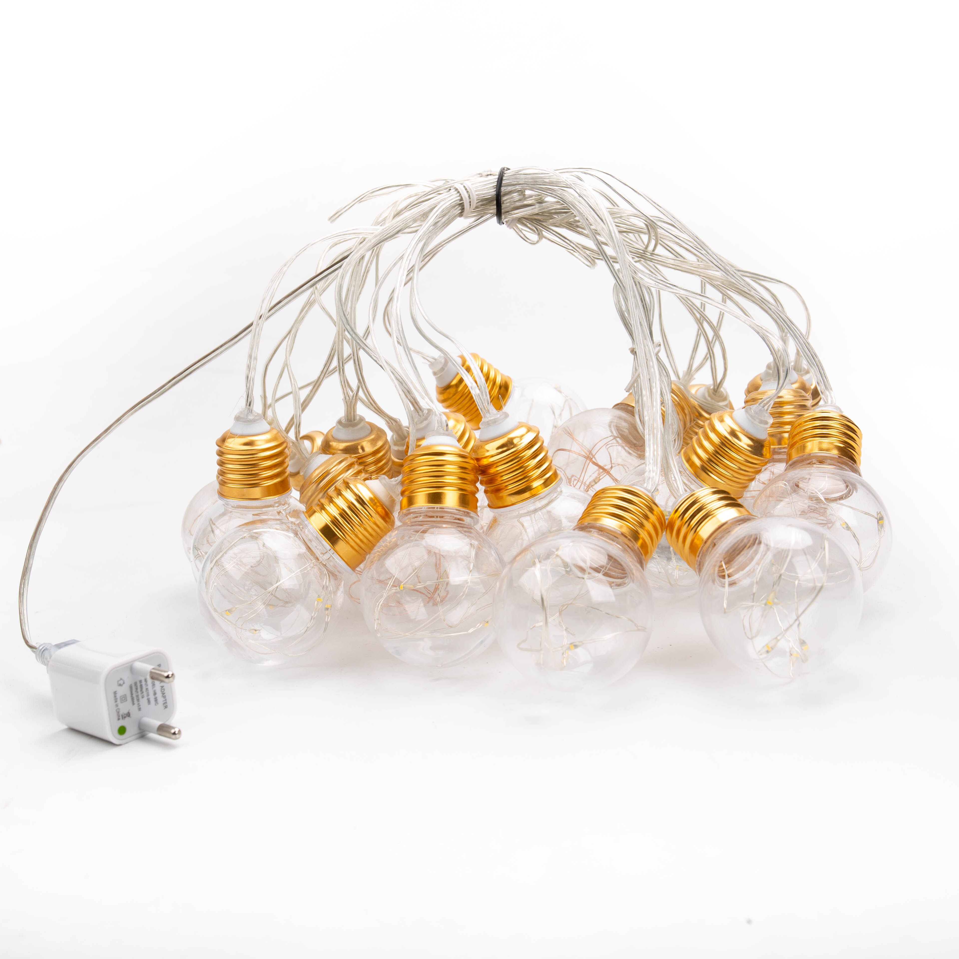 20 lampadine portato festone luci per feste ghirlanda corda fata luci per eventi di nozze luci giardino festa sbarra bistrò illuminazione arredamento