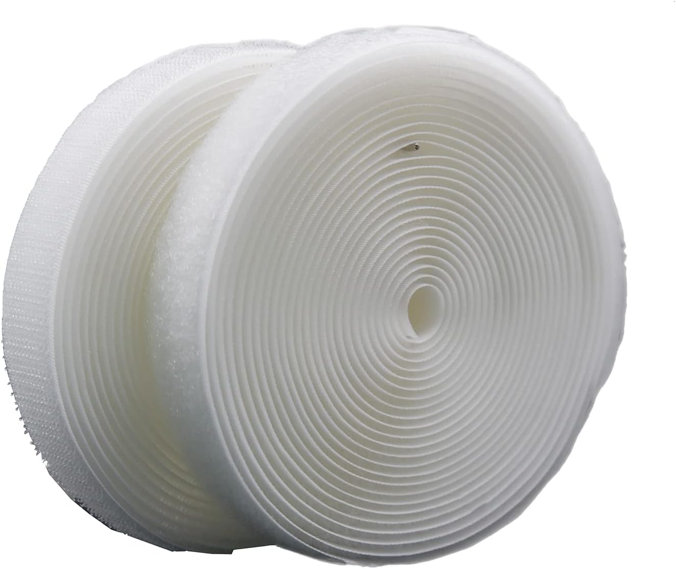 1m wieder verwendbares Klett Band, nicht klebendes Klebeband, Nylon Band, Stoff verschluss für zu Hause, Ich bin Büro, Draht bündel: 70mm / Weiß