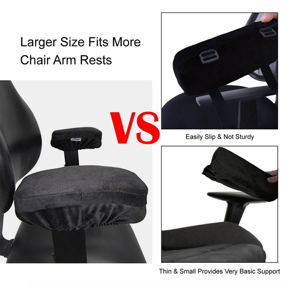 Kontor hem kudde stol armstödsdyna mjukt stöd ergonomiskt avlastning tryck underarmar memory foam armbågskuddar överdrag universal