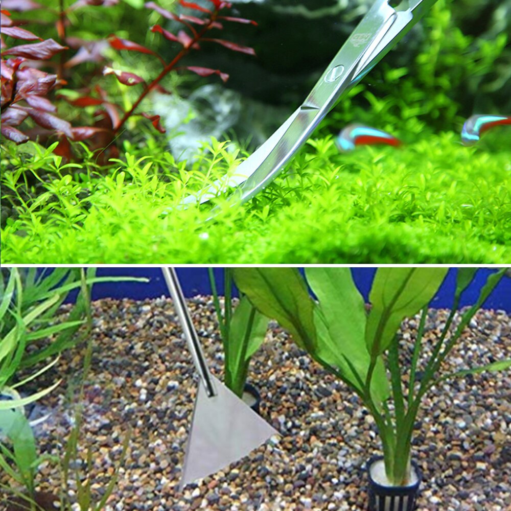 5 stuks aquarium onderhoudsset, gereedschapsset voor aquarium, pincet, schaar voor levende planten, gras, gereedschapsset voor aquariumhouders