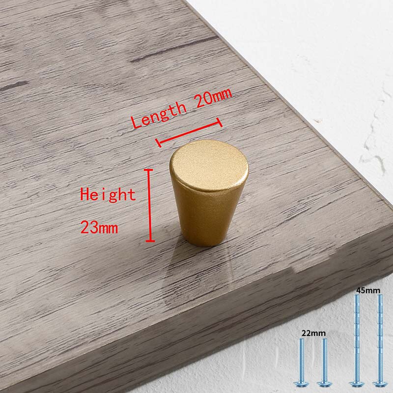 Simple Style Matte Gold Cabinet Handles Solid Aluminum Alloy Kitchen Cupboard Pulls Drawer Knobs Furniture Handle Hardware