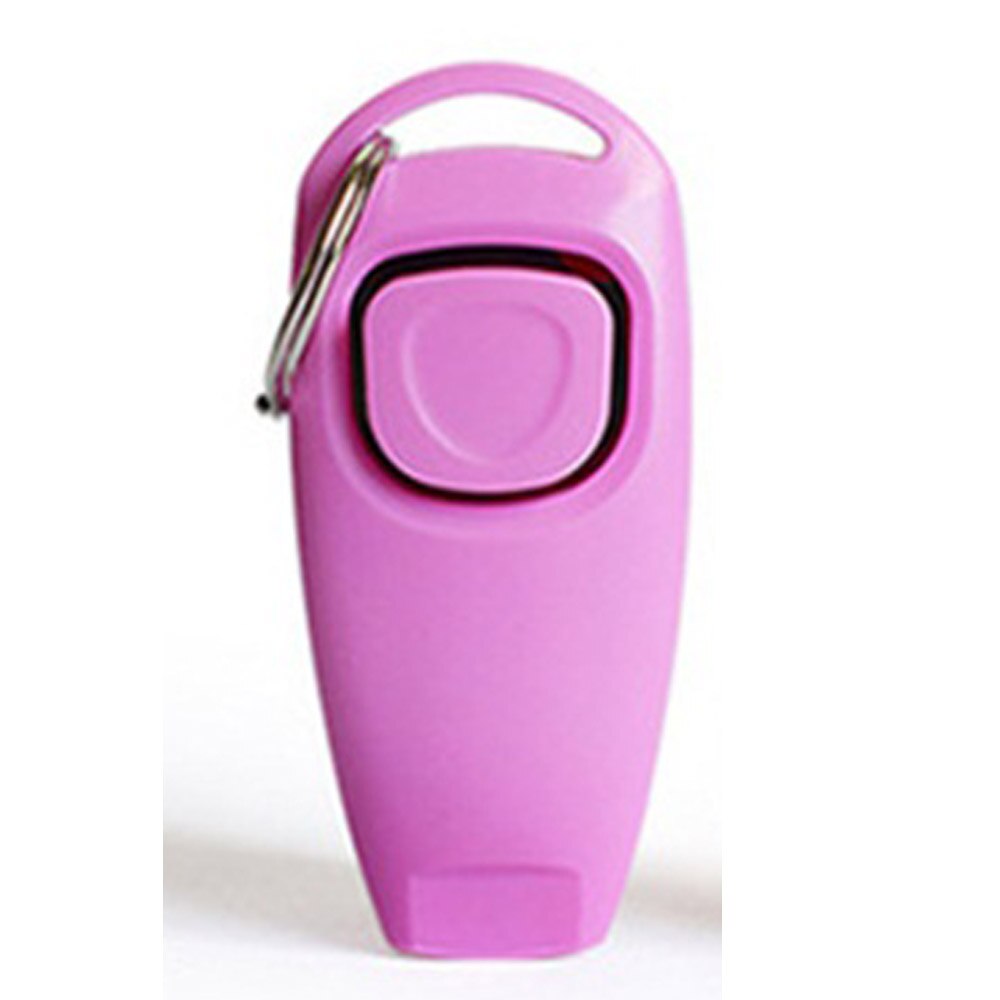 Pet Toy Training 2-in-1 Dog Training Whistle Clicker Pet Dog Trainer Aid Guide Dog Supplies Easy To Carry PC Material: Pink