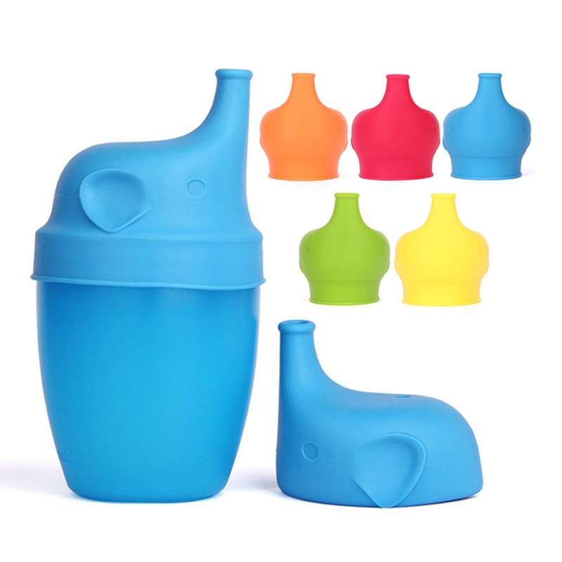 Cap Sippy Deksel Siliconen Glazen Beker Drinken Cover Fles Accessoire Watering Supply Siliconen Deksel Baby Voeding Darm