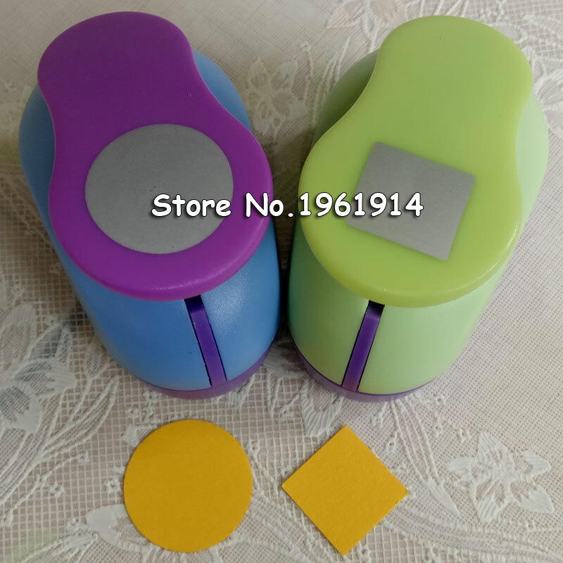 2pcs circle square shape craft punch set Punch Craft Scrapbooking school Paper Puncher eva hole punch 2.5cm 1.8cm