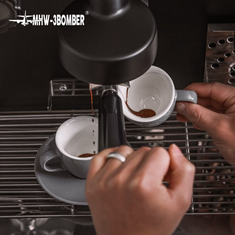 MHW-3BOMBER Espresso Cup 80ml Ceramic Porcelain Drip Coffee Lungo Ristretto Accessories Barista Tools Reusable V60 Coffee Cup
