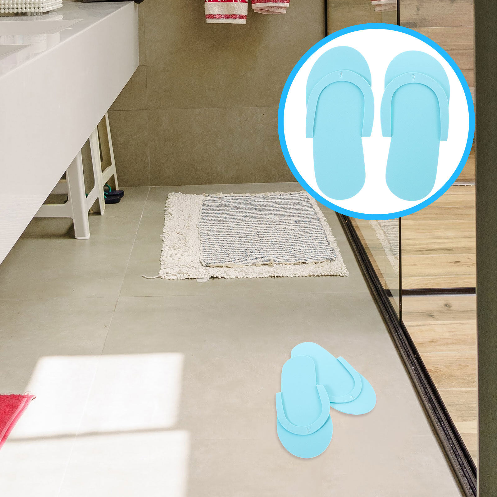 Zapatillas desechables de espuma EVA para pedicura, chanclas de salón, Spa, sandalias de pedicura, herramienta de masaje de belleza, 36 pares