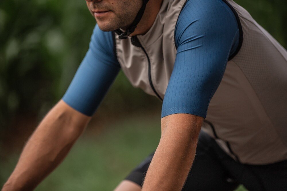 licht windstop gilet radfahren winddichte weste biycle outwear Fahrrad kleidung grau und grün