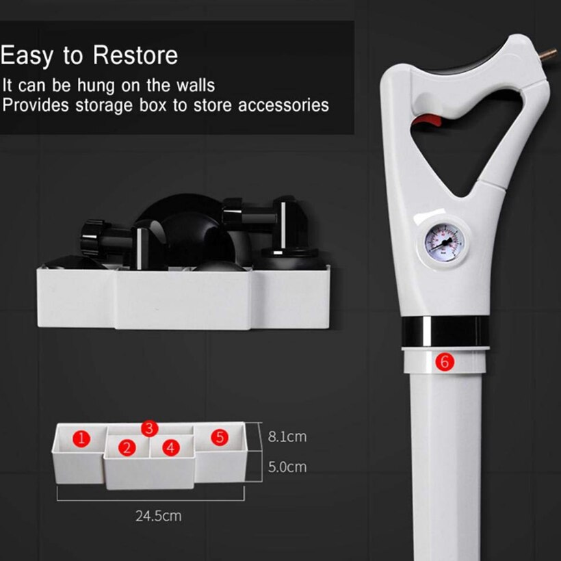 Air Powered Toilet Plunger White Inflatable Plunger Air Pressure Drain Blaster Pipeline Dredge Remover Tools Toilets Bathroom
