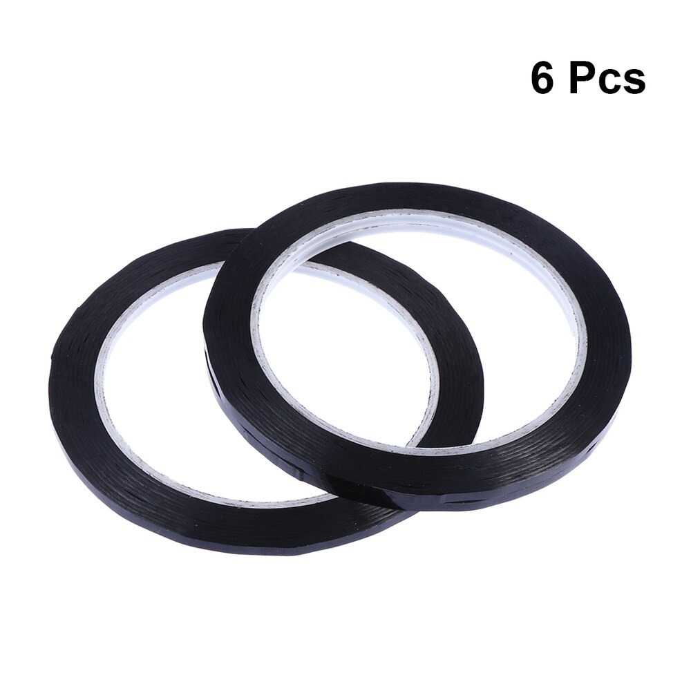 6pcs 3mm Width Whiteboard Gridding Tape Grid Marking Tapes Self Adhesive Chart Tapes Artist Tape (Black)