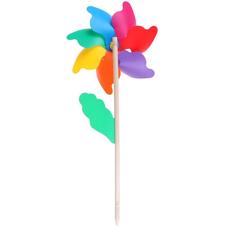 Mooie 45Cm Hout Tuin Yard Party Windmolen Wind Spinner Ornament Decoratie Kinderen Speelgoed