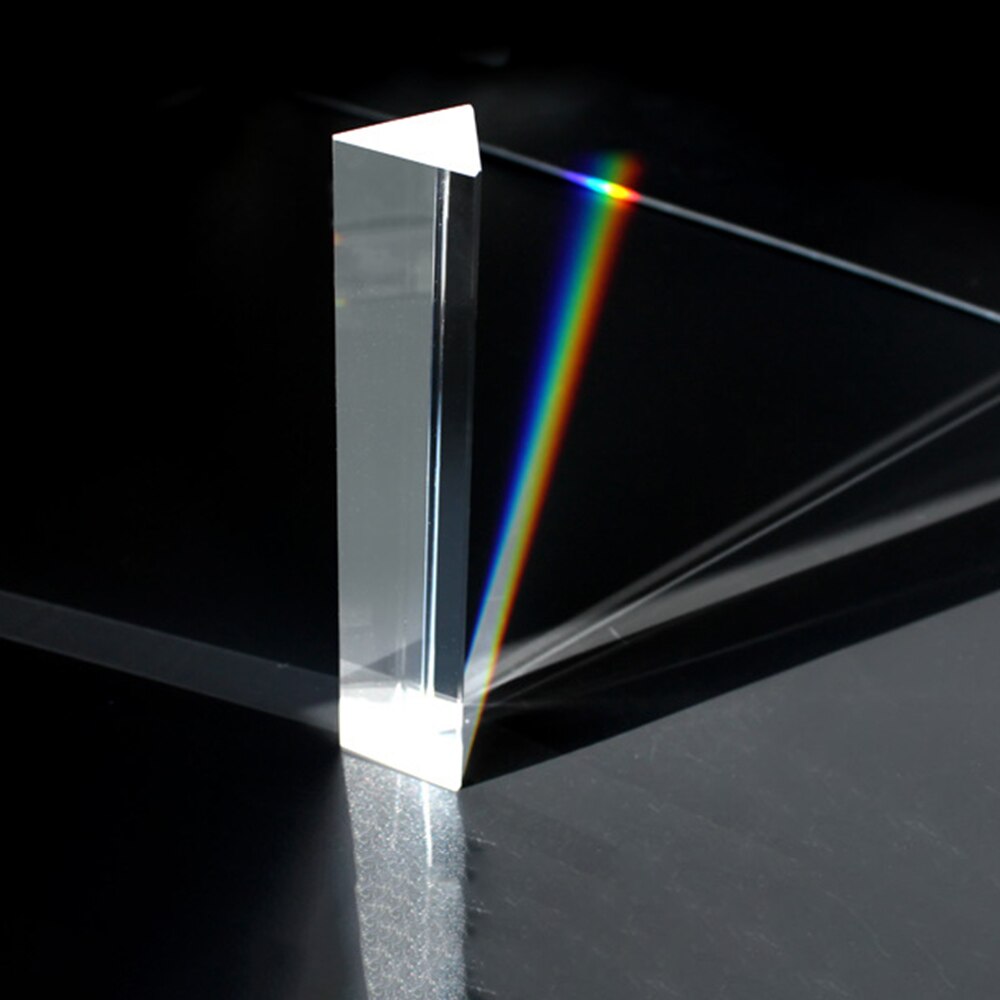 Prismas de vidrio óptico Triangular para enseñanza de física, Prisma óptico de 30x30x60mm para niños y estudiantes