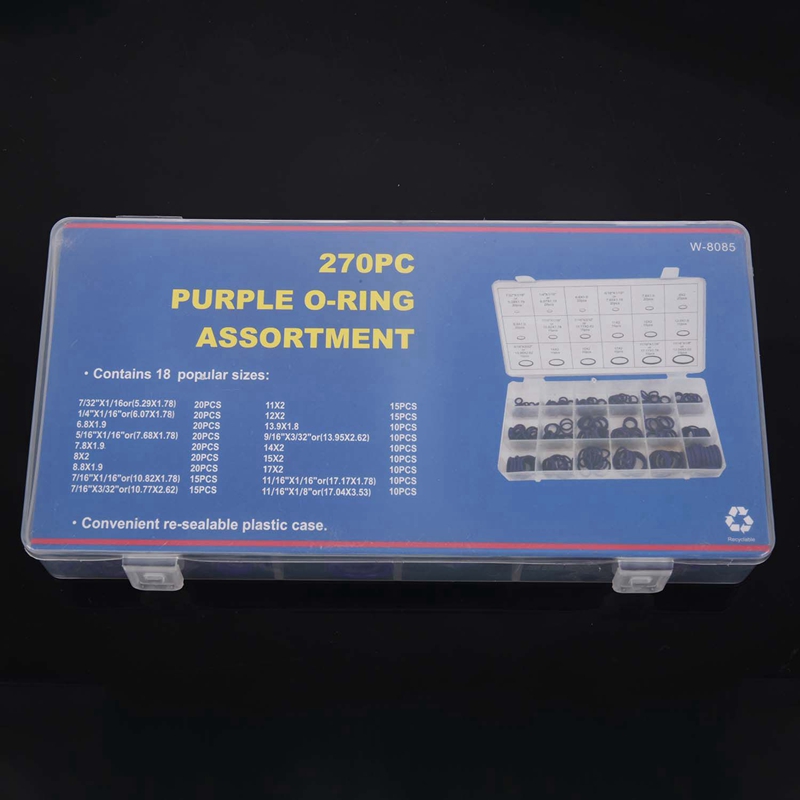 510 Stuks Reparatie Assortiment Kit: 270Pcs O-Ring Assortiment Seal Ring Set Rubber Afdichting Voor Hydraulische Pompen & 240Pcs M3 M4 M5 m6 M8 Voldaan