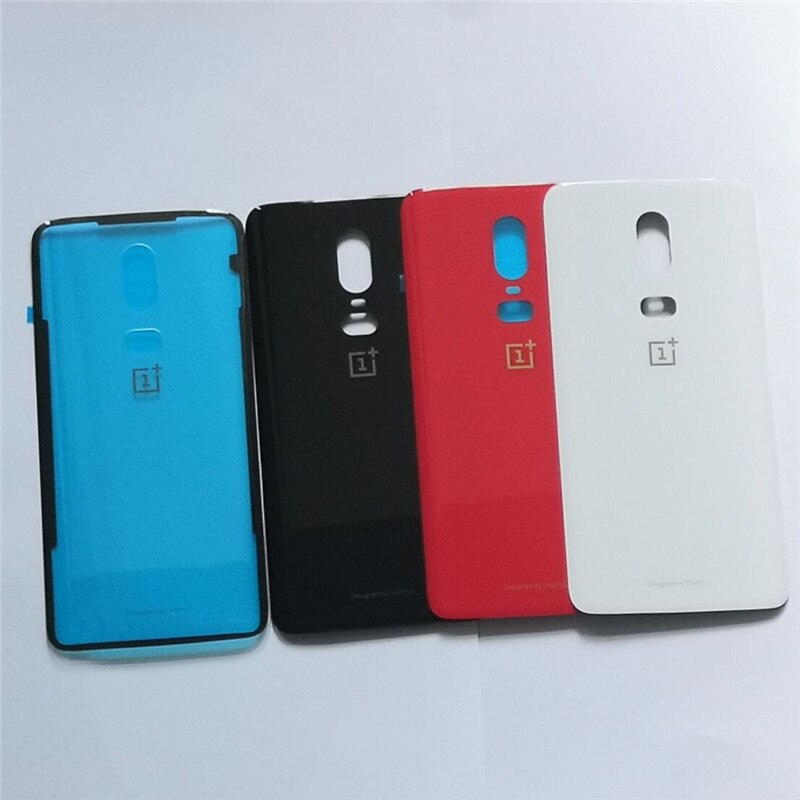 Oneplus6 100% Original Glass Rear Housing Cover For Oneplus 6 One plus Back Door Repair Replacement Battery Case + Sticker Glue