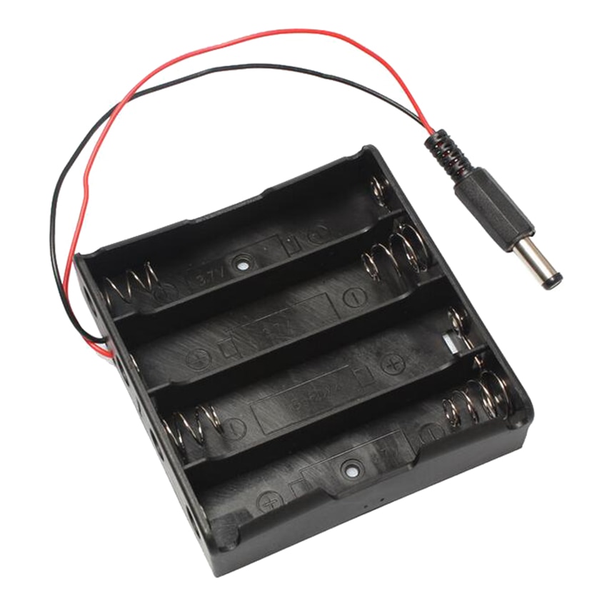 Power Bank 18650 Batterij Houder Plastic Batterij Houder Storage Box Case Voor 4X18650 Met DC5.5 * 2.1 Mm power Plug