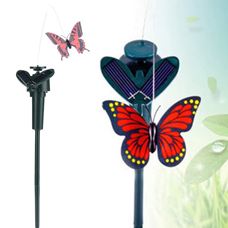 Dansende Vlinder Mooie Gazon Tuin Decoratie Vliegende Plastic Zonne-energie Simulatie Dier Decoratie Leuke