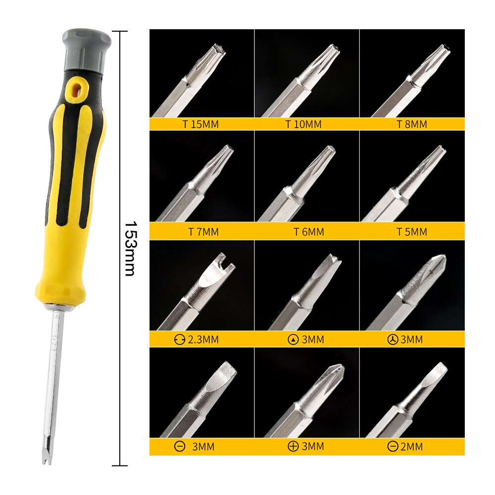 Tournevis magnétique de forme spéciale, 7 pièces, foret de sécurité incassable, tournevis Torx Pentagonal, outils à main à tête plate