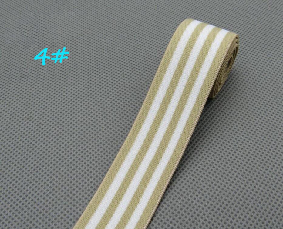 Babymanchet met 25mm breedtes, tailleband naaimateriaal, kleurrijke zachte streep elastische band, felle kleur streep elastische band  s0621l