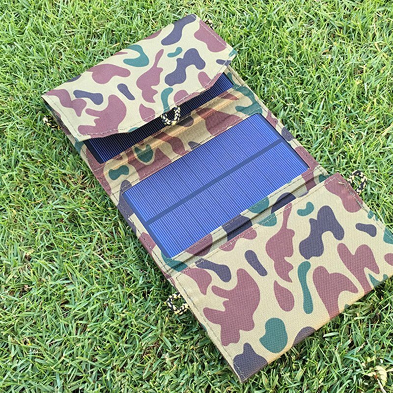 Portable 7W Solar Charger Solar Panel Solar Folding Charging Bag Mobile Phone Solar Charging Board Outdoor Camping Travel Phon