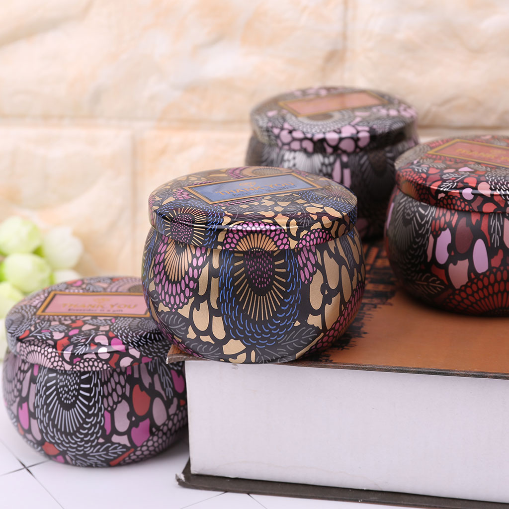 Retro blikken doos, snoep, sieraden, munten, kaarsenhouder, bruiloft