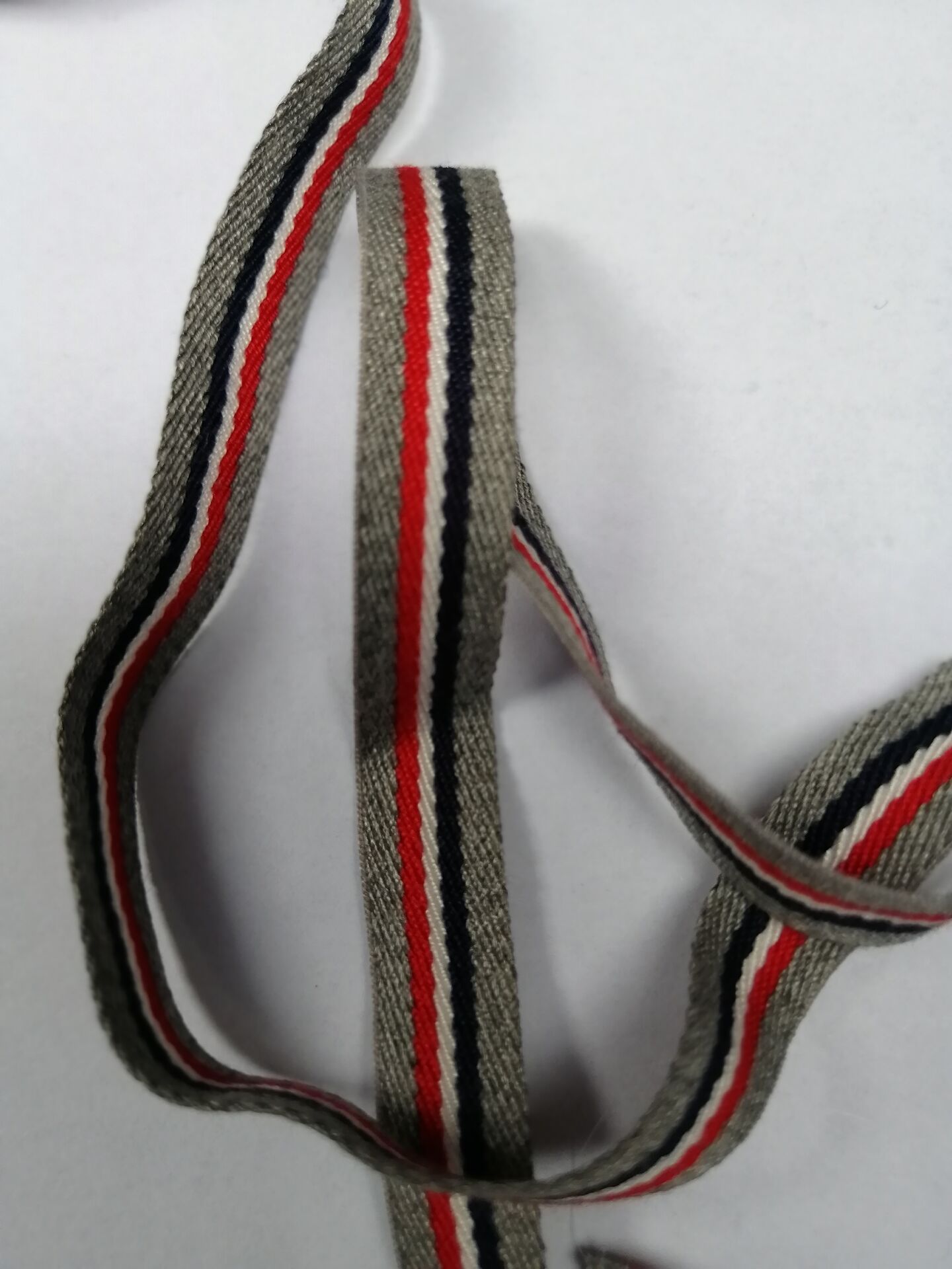 10mm 20mm 2 meter længde grå rød grosgrain bånd trykt stribe bånd diy håndlavede tøj tasker tilbehør materiale