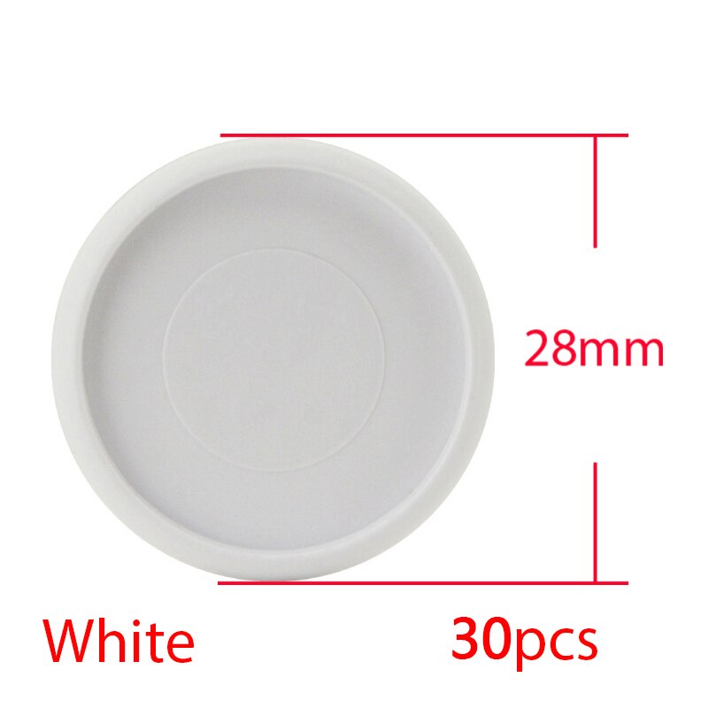 30Pcs 28Mm Kleurrijke Paddestoel Disc Binding Notebook Ringband Planner Bindier Disc Diy Losbladige Ringen Binding Kantoor levert: White-30pcs